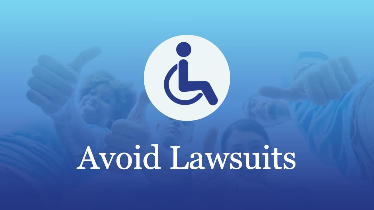 Image with text Avoid Lawsuits